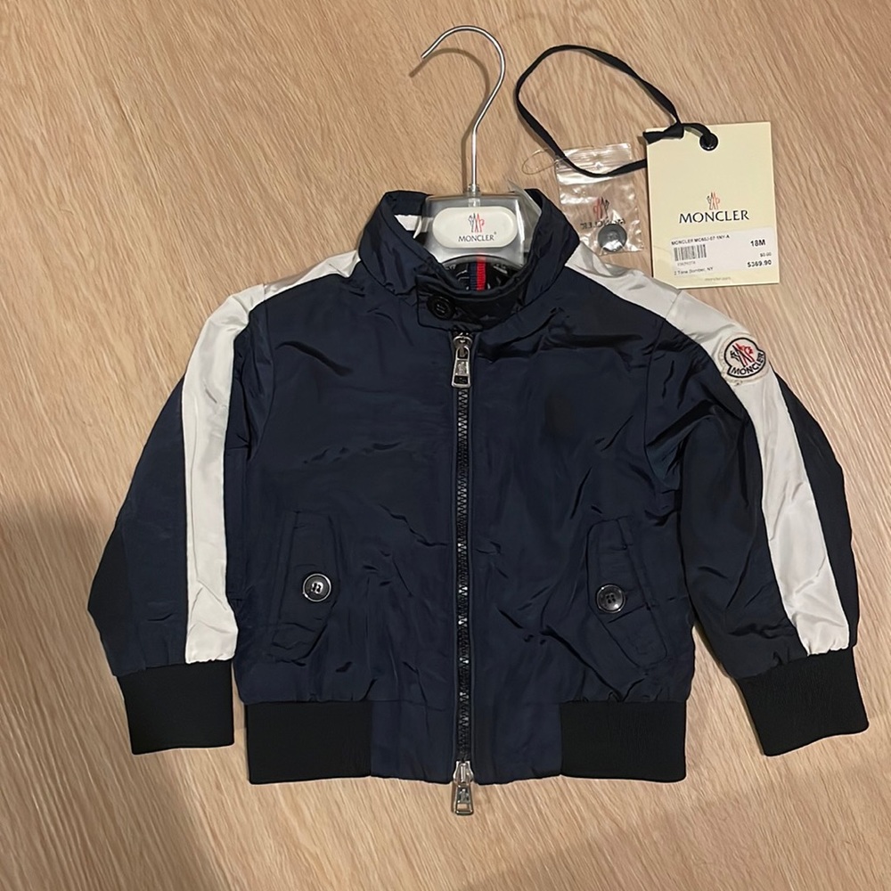 Moncler Kids Navy Two Tone Bomber Windbreaker 12-18M